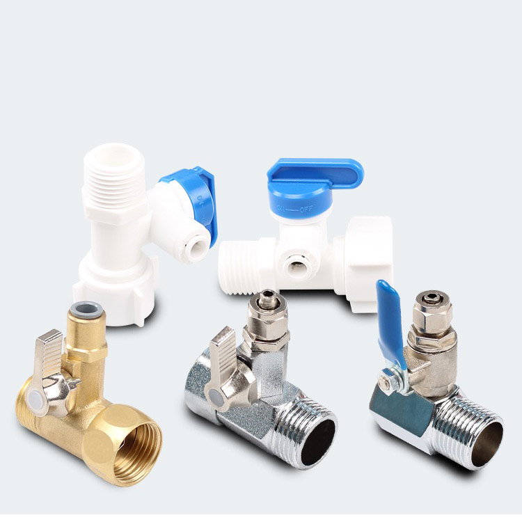 Robinet à tournant sphérique à 3 voies pour purificateur d'eau